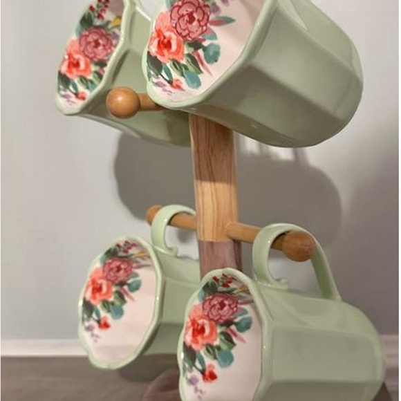 The Pioneer Woman Green Floral Mug Set - Picture 6 of 10